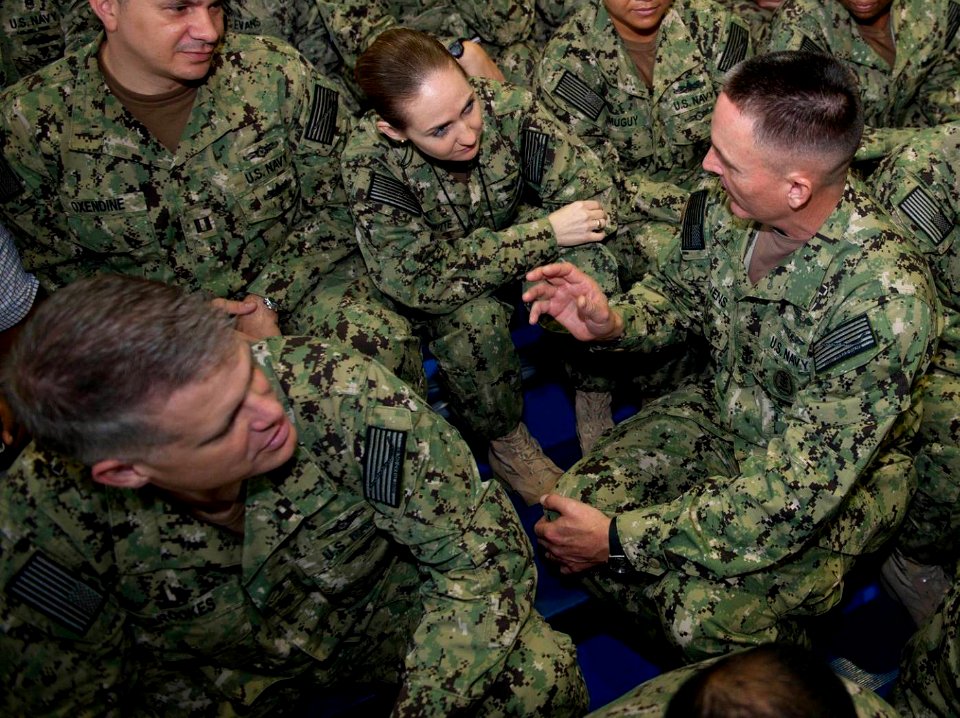 Michael D. Stevens with sailors, NWU Type III