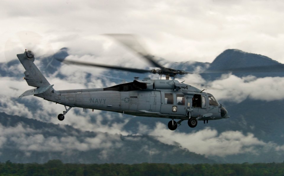 MH-60S Seahawk flies over Papua New Guinea 110529-N-KB563-099