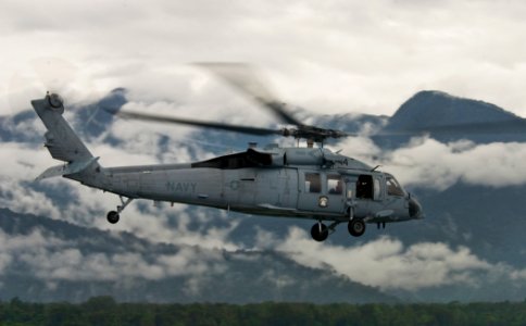 MH-60S Seahawk flies over Papua New Guinea 110529-N-KB563-099