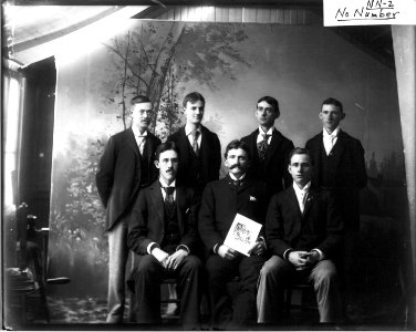 Miami Student newspaper staff in 1894 (3199648117) photo