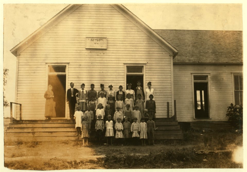New Hope School -41. 4 miles northwest of Shawnee. 31 present. Opened October 2nd-8 months term. Principal, Mr. J.H. Harrison, P.O. Route 6, Shawnee, says there ought to be twice that number LOC nclc.00620