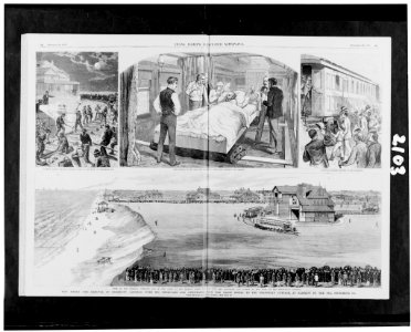 New Jersey-The removal of President Garfield, with his physicians and attendants, from the White House to the Francklyn cottage, at Elberon by the sea, September 6th - from sketches by a LCCN95509688