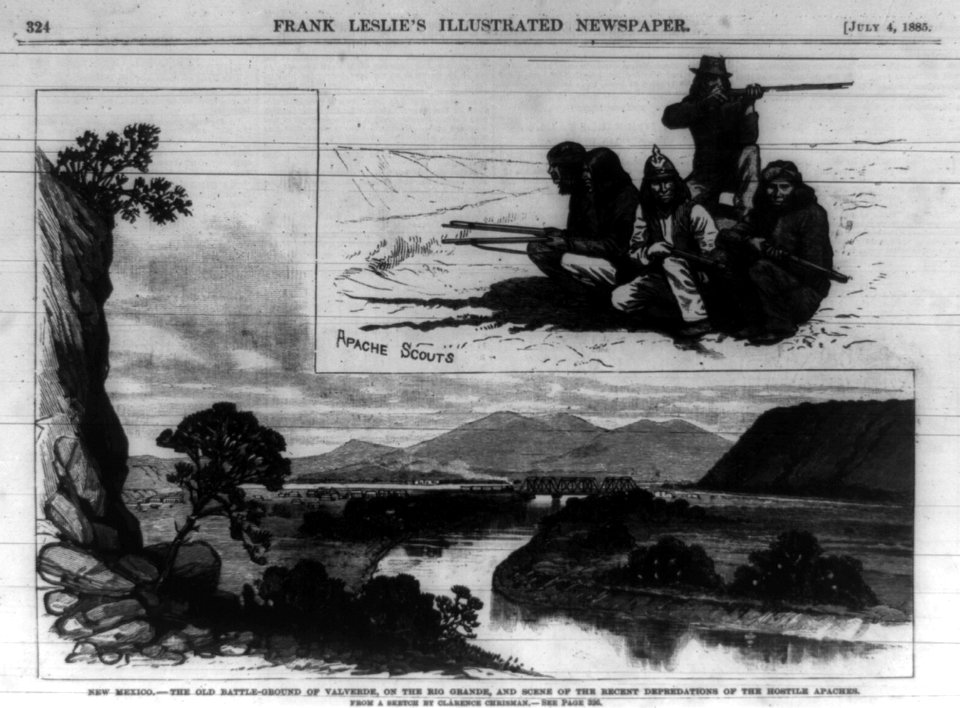 New Mexico - the old battleground of Valverde, on the Rio Grande, and scene of the recent depredations of the hostile Apaches LCCN2003653508