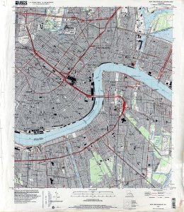 New Orleans Section and West Bank 1998 Map photo