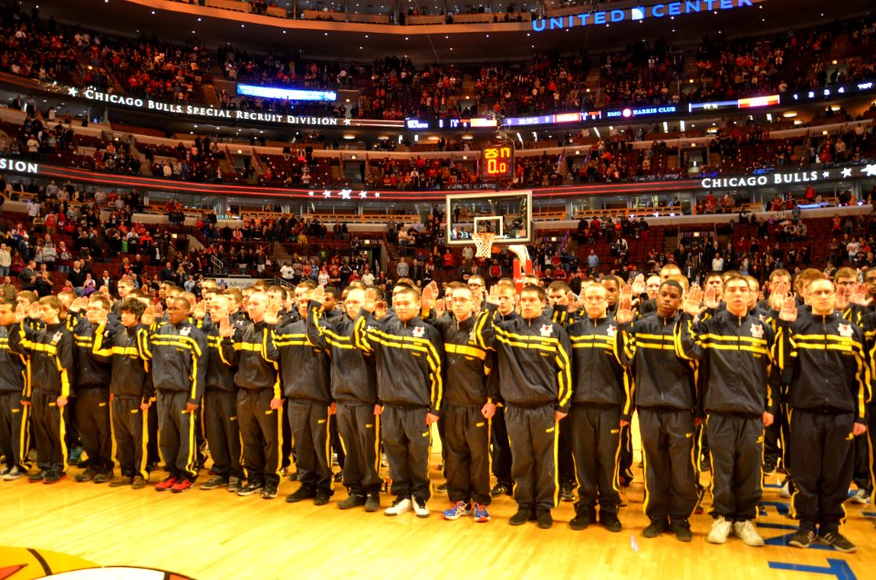New recruits enlist at a Chicago Bulls game. (8600828930)