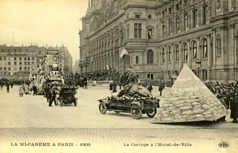 Mi-Carême 1909 Chars réclames