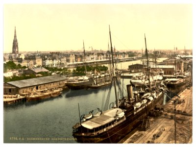 New Harbor from the Lighthouse, Bremerhafen, Hanover (i.e. Hannover), Germany-LCCN2002713713