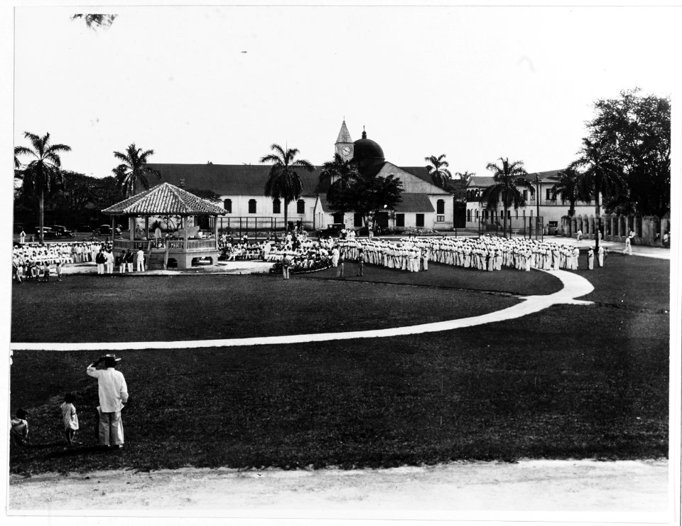 New Year's Day exercises in Hagåtña, Guam plaza