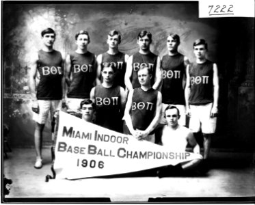 Miami University Beta Theta Pi chapter indoor baseball team 1906 (3195981019) photo