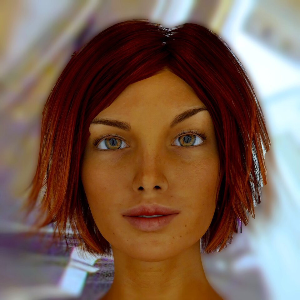 Young woman human portrait