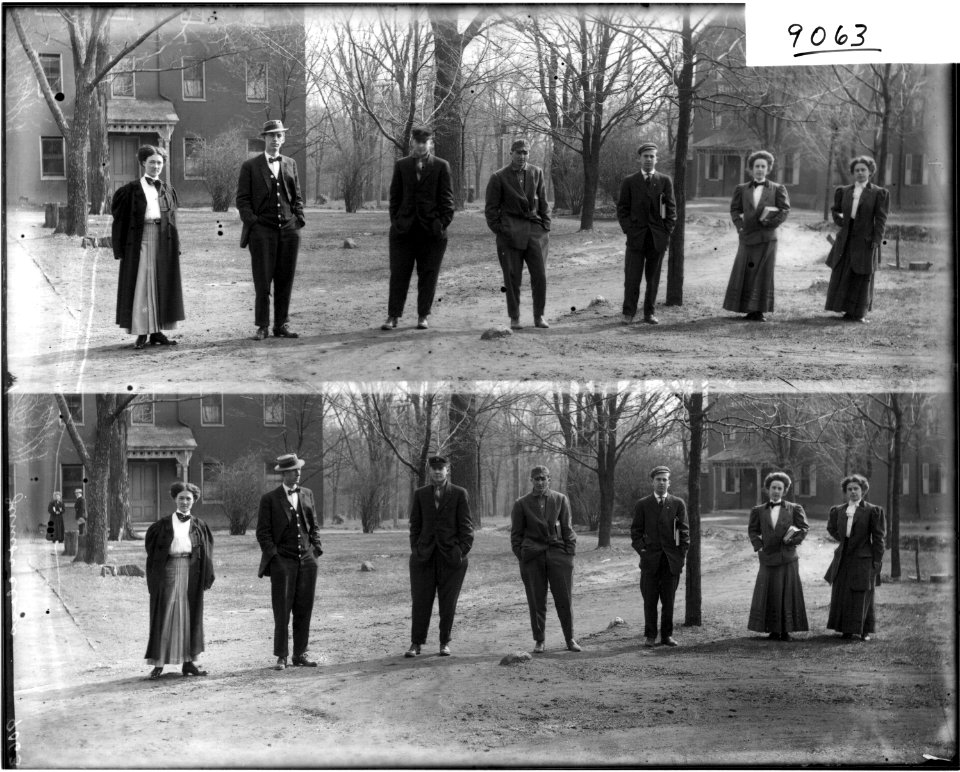 Miami University junior class members outside of dormitories 1909 (3200478056)