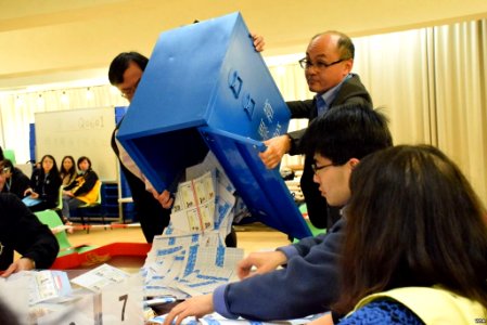 New Territories East by-election ballot box