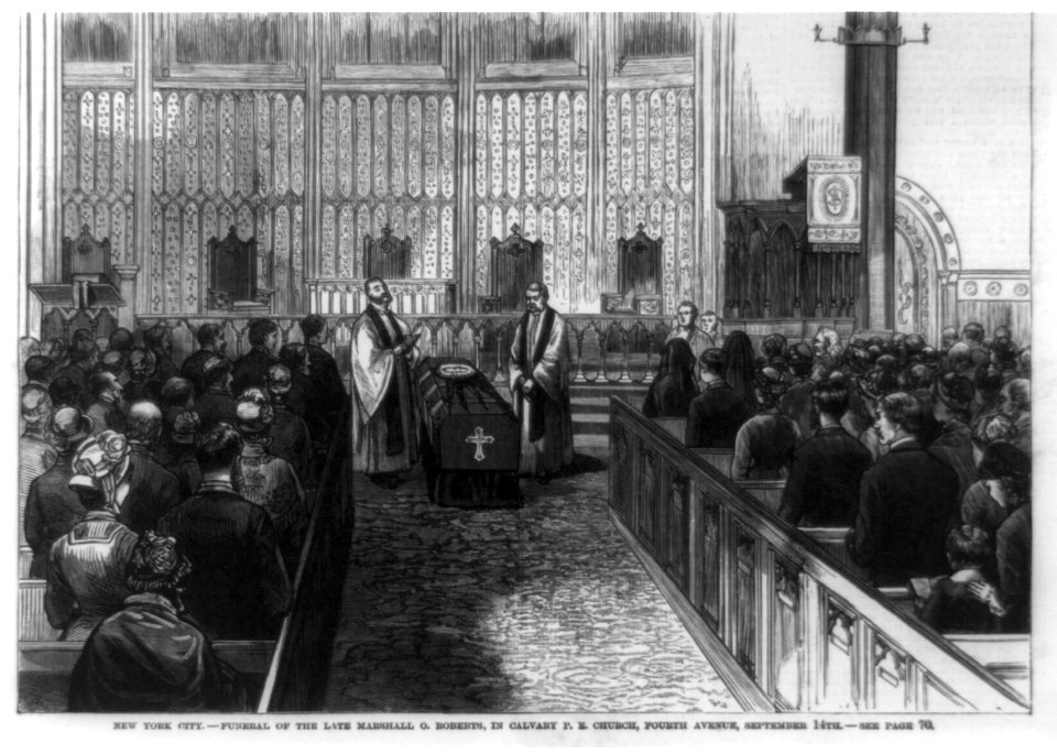 New York City - funeral of the late Marshall O. Roberts, in Calvary P.E. Church, Fourth Avenue, September 14th LCCN2007675499