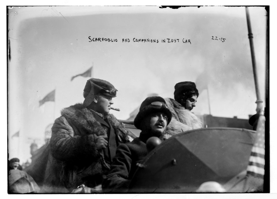 New York - Paris race- Scarfoglio and companions in Zust car, New York LCCN2014680122