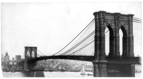 New York City- Brooklyn Bridge from Brooklyn LCCN2002706698