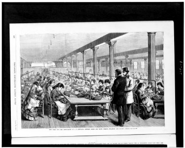 New York City-The sewing-room at A.T. Stewart's, between Ninth and Tenth Streets, Broadway and Fourth Avenue - Hyde. LCCN98501858