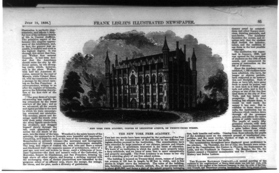 New York Free Academy, corner of Lexington Ave., at 23rd St. (NYC) LCCN99614039