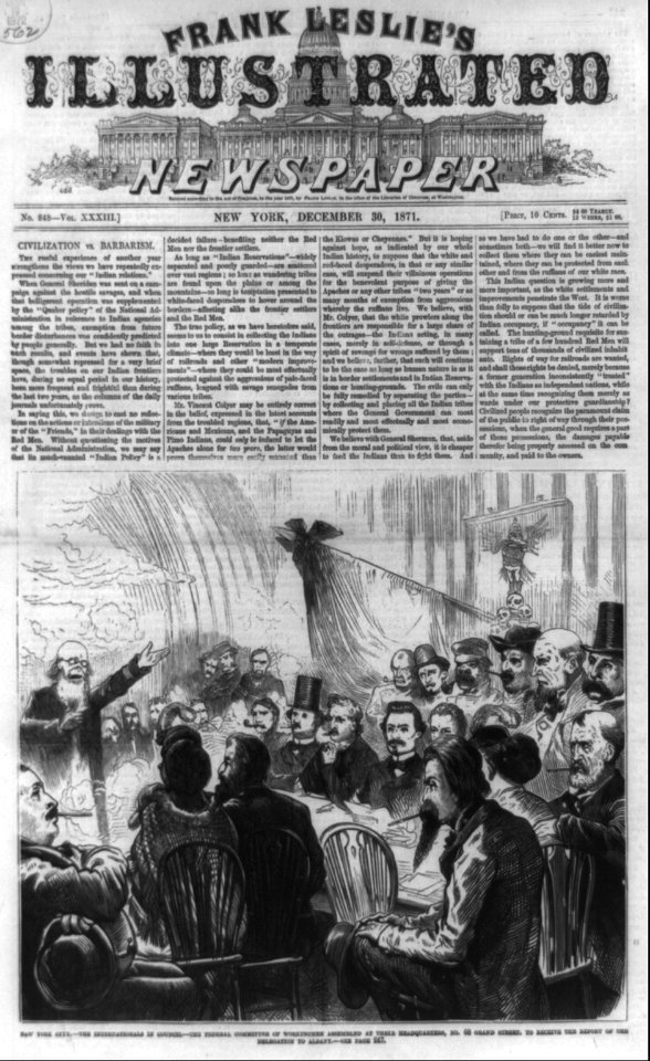 New York City - the Internationals in council - the Federal Committee of Workingmen assembled at their headquarters, No. 68 Grand Street, to receive the report of the delegation to Albany LCCN99614108
