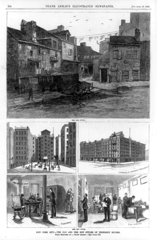 New York City - The old and the new styles of tenement houses - from sketches by a staff artist. LCCN96506802
