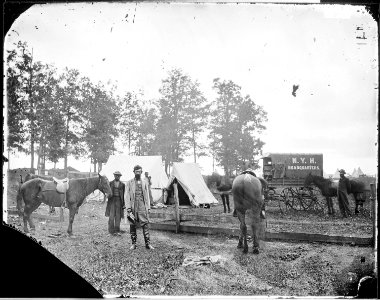 New York Herald wagon in field with Army of the Potomac - NARA - 528918 photo