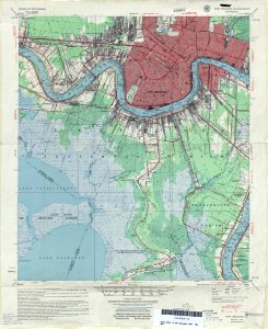 New Orleans Jefferson Plaquemines Map 1954 photo