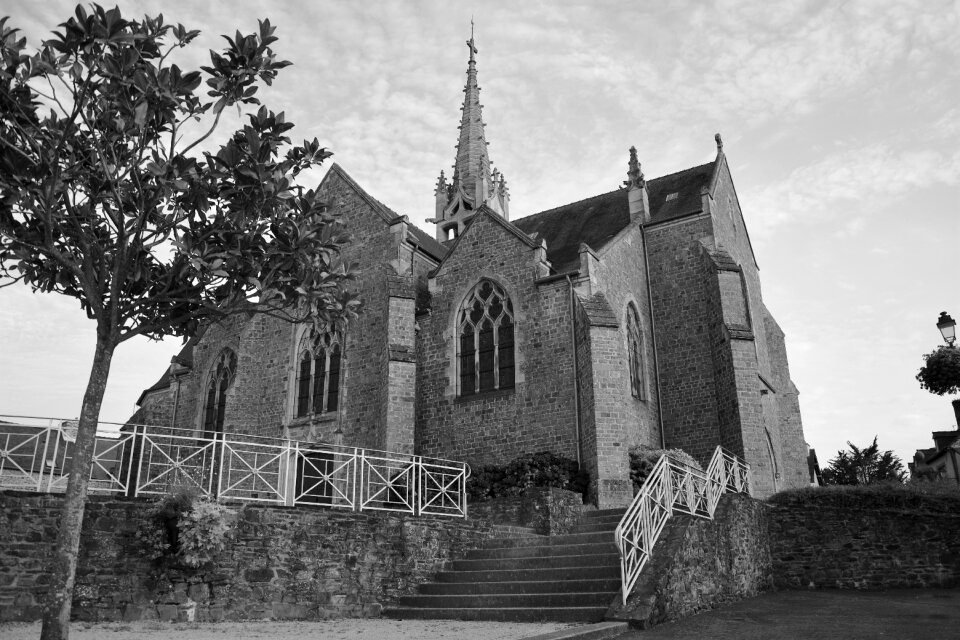 Photo black white architecture bell