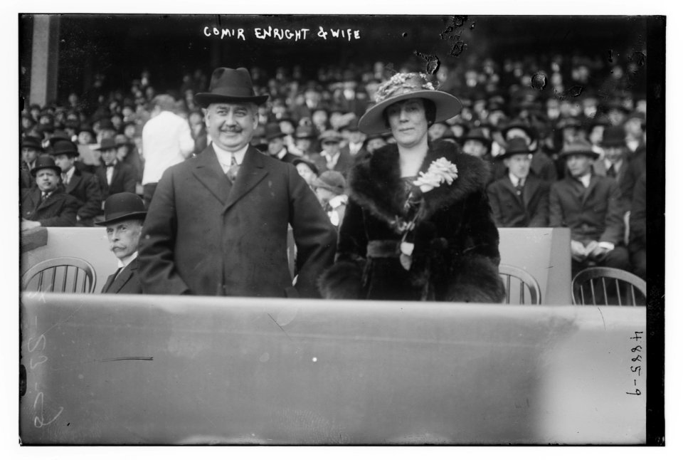 New York City Police Commissioner Richard Enright and wife at Polo Grounds, New York LCCN2014708732