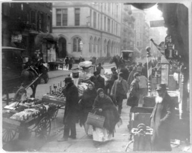 New York City street peddler; Rivington Street scene LCCN2016648987