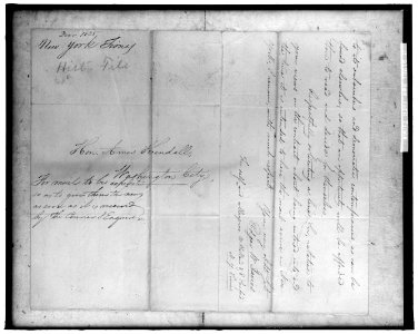 NEW YORK TIMES. 1835 LETTER LCCN2016861638