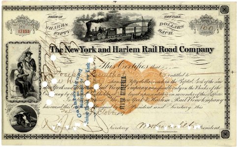 New York and Harlem Rail Road 1873 photo