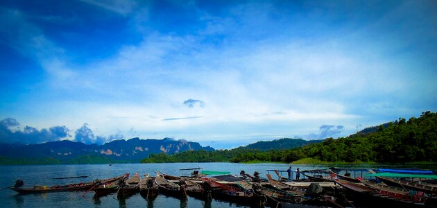 Boats travel landscape