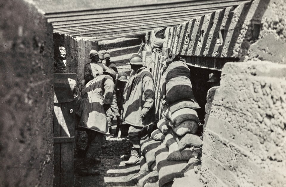 New Italian trenches, after the advance into Austrian territory 1916