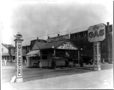 New Jersey, Atlantic City, gas station at Texas & Atlantic Ave. LCCN2011661034