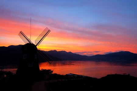 In the evening sky landscape photo