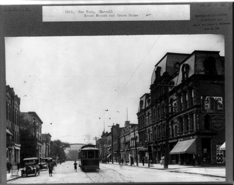 New York. Hornell, Broad street and Opera house LCCN2013646441