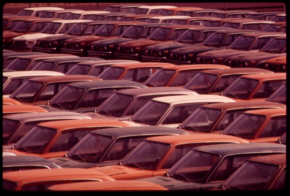 New-mazda-cars-awaiting-shipment-at-terminal-island-june-1973 6990308800 o