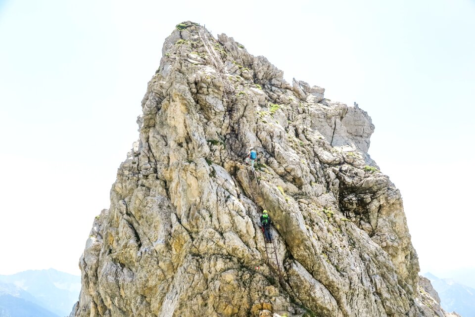 Adventure mountain summit climb
