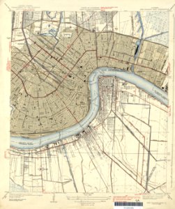 New Orleans Section and West Bank 1935 Map