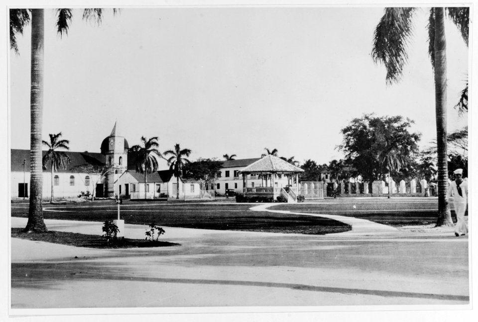 New paths on site of old baseball stands, Agana (circa 1906)