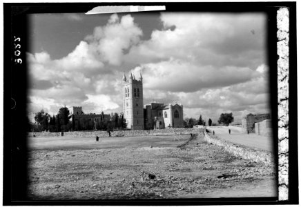 Newer Jerusalem and suburbs. St. George's Cathedral and Belfry. Nablus road LOC matpc.15168