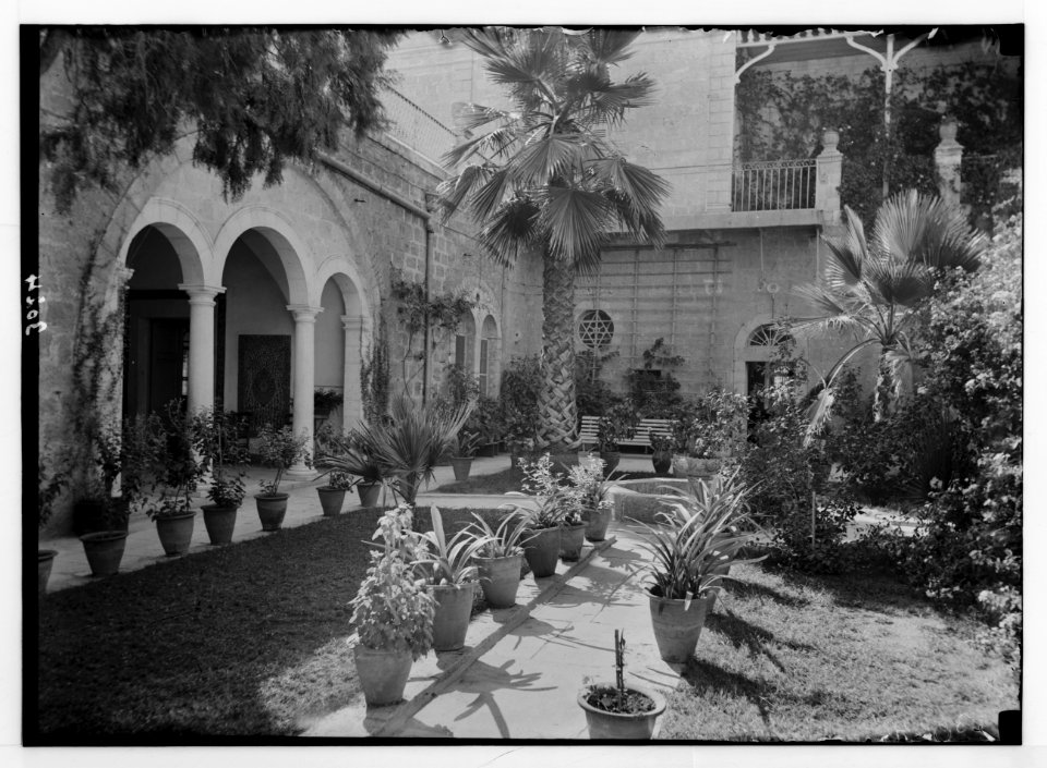 Newer Jerusalem and suburbs. The American Colony, courtyard. Nablus Road LOC matpc.02578