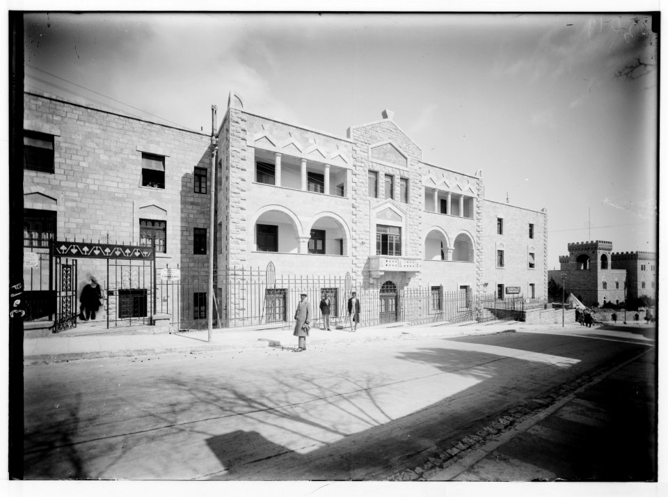 Newer Jerusalem and suburbs. The Ethiopian Queen's bld'g (i.e., building). Street of the Prophets LOC matpc.02574