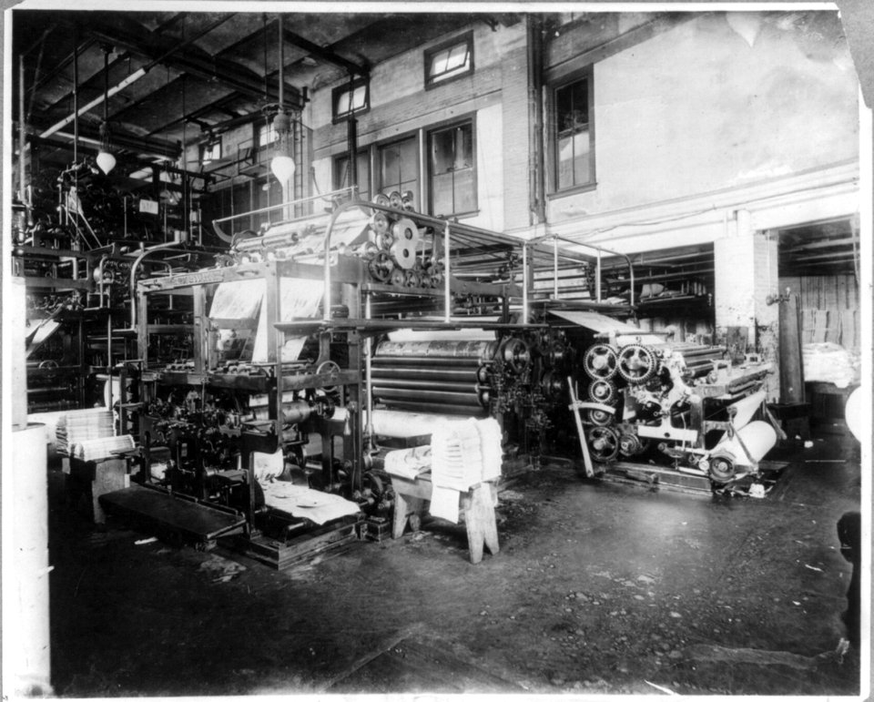 Newspaper publishing - N.Y. Herald- Corner of press room LCCN2004670982