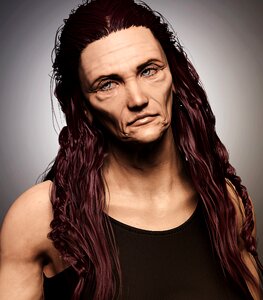 Adult human hair