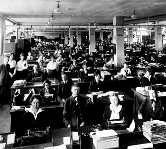 NH 52909 - typing pool, Navy Department, Washington DC