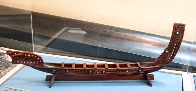 New Zealand (Aotearoa), maori boat, model in the Vatican Museums