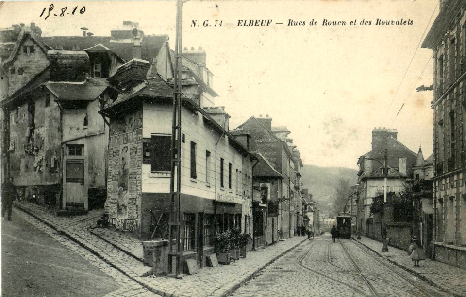 NG 74 - ELBEUF - Rues de Rouen et des Rouvalets