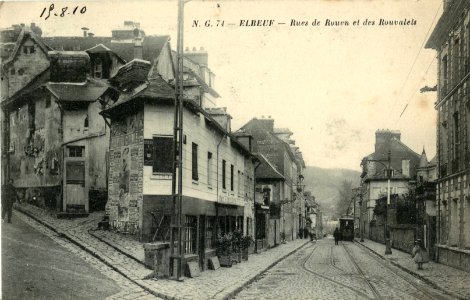 NG 74 - ELBEUF - Rues de Rouen et des Rouvalets