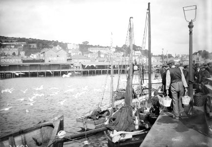 Newlyn harbour and fish quay, Cornwall RMG G03330