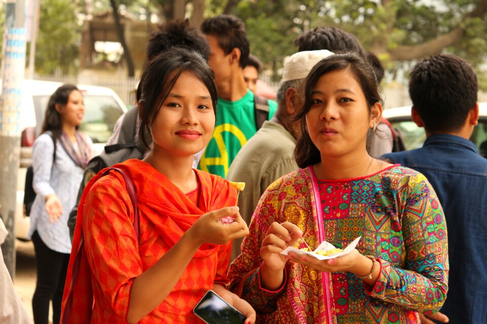 Two woman with beautiful smile